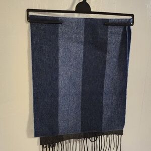 Cashmere Men's Blue and Gray Scarf